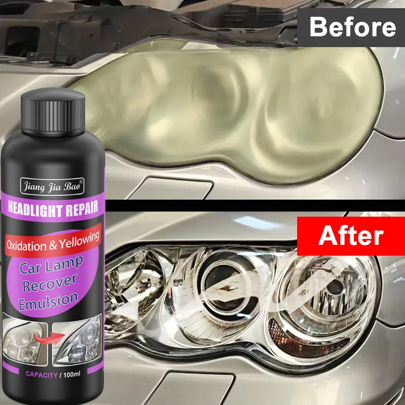 Car Headlight Restoration Kit – Scratch Remover & Polishing Compound with UV Protection