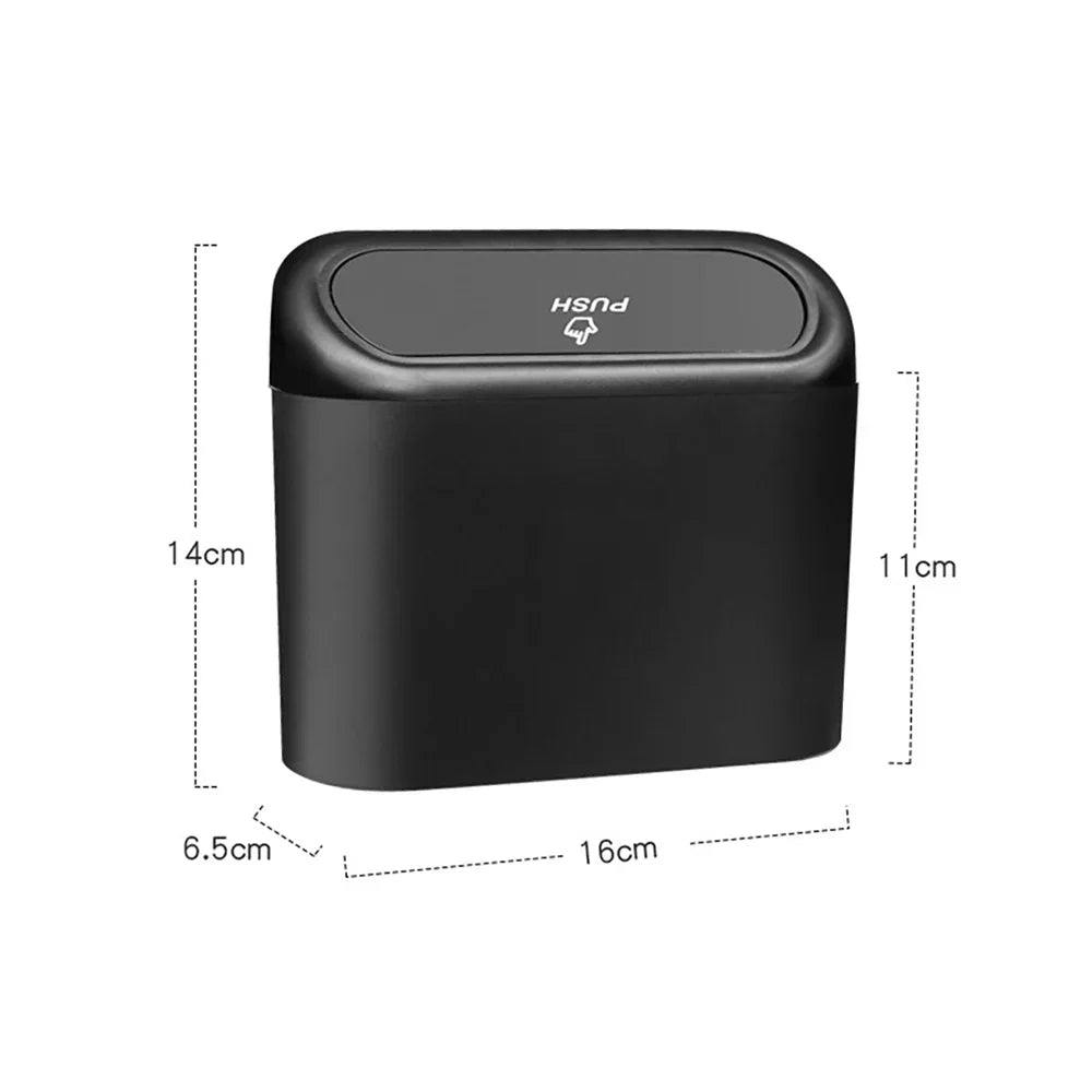 Car Trash Can with Lid – Hanging Folding Organizer for Rear Seat & Trash Disposal