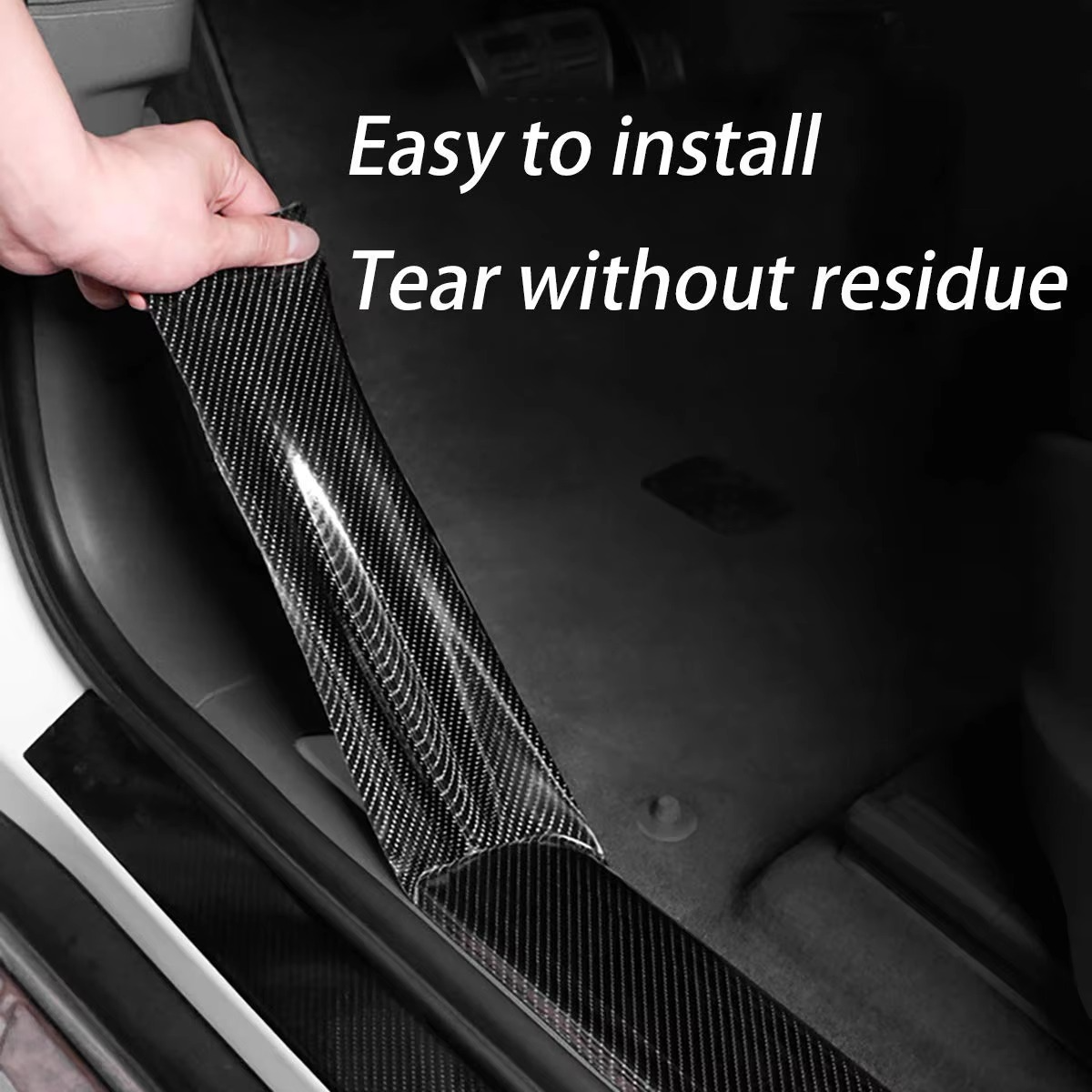 10M Nano Carbon Fiber Car Tape – 3D Waterproof Protective Film for Door, Mirror & Edge Guard