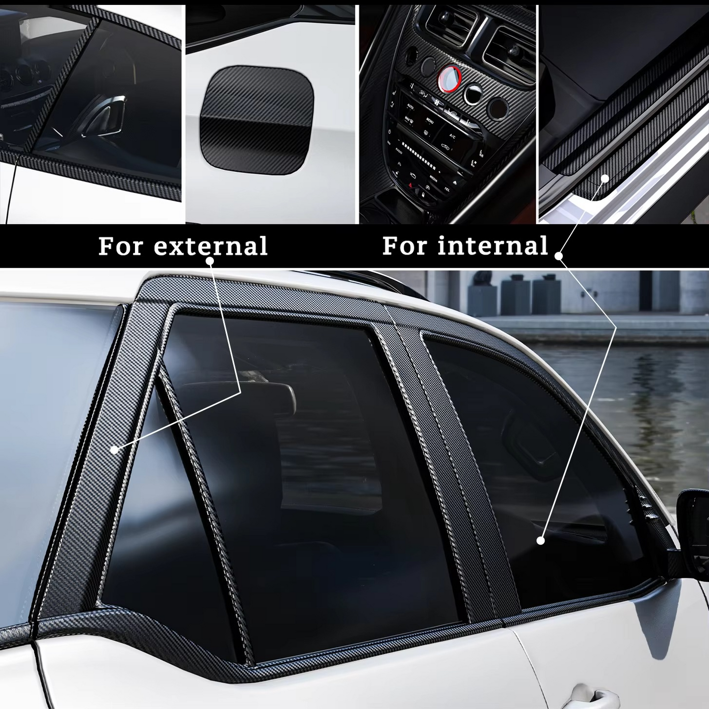 10M Nano Carbon Fiber Car Tape – 3D Waterproof Protective Film for Door, Mirror & Edge Guard