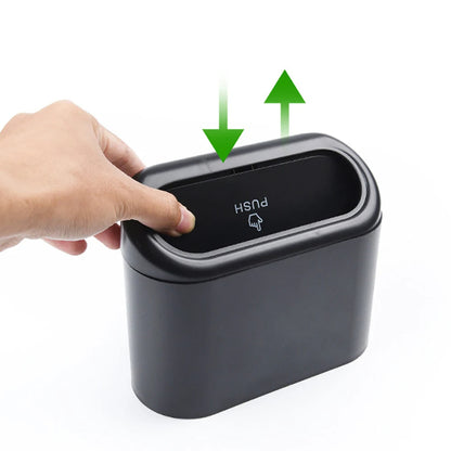 Car Trash Can with Lid – Hanging Folding Organizer for Rear Seat & Trash Disposal